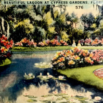 Beautiful Lagoon Cypress Gardens Florida Vintage Postcard - £7.92 GBP