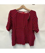Levis Womens Plus 1X Red Navy Striped Raglan Sleeve Miranda TShirt Top N... - $8.87 CAD