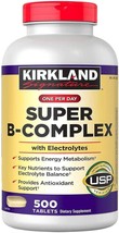 Kirkland Signature Super B-Complex (2-Pack) with Electrolytes (2 x 500 Tablets) - £59.94 GBP