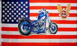 Harley-Davidson Motorcycle USA Flag - 3x5 Ft - £15.71 GBP