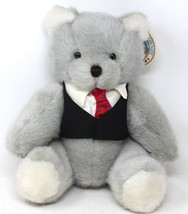 Dakin 1991 Jim Ownby Memorial Teddy Bear Plush  Tie &amp; Vest Retired - £8.84 GBP