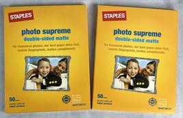 Lot Of 2 Staples Photo Supreme Paper, 8 1/2&quot; x 11&quot;, Double Sided Matte, 50/Pack - £28.28 GBP
