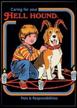 Steven Rhodes Humor Caring for your Hell Hound Pets Refrigerator Magnet ... - £3.12 GBP
