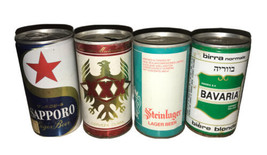 Lot Of 4 Vintage Foreign Import Pull Tab Beer Cans - Sapporo, XXX, Bavar... - £24.35 GBP