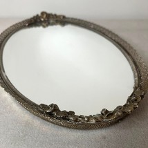 Vtg Hollywood Regency Matson Gold Ormolu Vanity Dresser Mirror Tray Oval... - $52.22