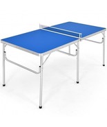 60 Inch Portable Tennis Ping Pong Folding Table with Accessories-Blue - ... - $207.00 CAD