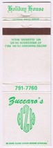 Matchbook Cover Zuccaro&#39;s Holiday House Mt Clemens Michigan - £1.13 GBP