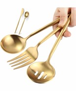 Gold Stainless Steel Serving Utensils Set, 5 Pcs - 10.8 Inch Serving For... - $33.99