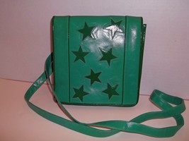 BEAUTIFUL &#39;For Bolan Too&#39; Vibrant Green Vtg. Leather Shoulder Bag - NWOT! - £33.57 GBP