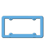Light Blue Solid Novelty Metal License Plate Frame LPF-012 - £15.14 GBP