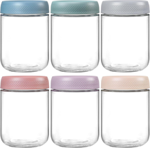 6-Pack 16 Oz Overnight Oats Containers with Lids, Glass Jars with Airtig... - $28.73