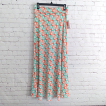 Lularoe Skirt Womens XS Orange Green Geometric Mod Retro Modest Maxi Long - £16.96 GBP