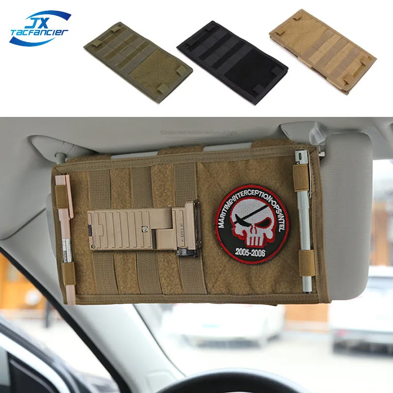 Tactical Vehicle Sun Visor Organizer Panel Double-sided Outdoor Sundries Storage - £20.79 GBP