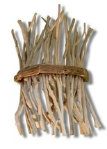 Driftwood Wall Lamp Antique Wood Lamp Light Wood Bundles Beige - $131.66