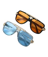 Unisex Sunglasses Retro Large Square Frame Mens Pilot Punk Glasses Women... - $32.91 CAD