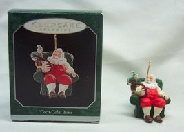 Hallmark Santa Claus Coca-Cola Time Coke Miniature Christmas Tree Ornament 1998 - £11.87 GBP