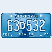 2005 United States Michigan Base Dealer License Plate 63D532 - £13.13 GBP