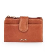 NWOT LODIS Brown Leather Women&#39;s Rachel Medium Bifold Wallet Gold Zipper - $35.00