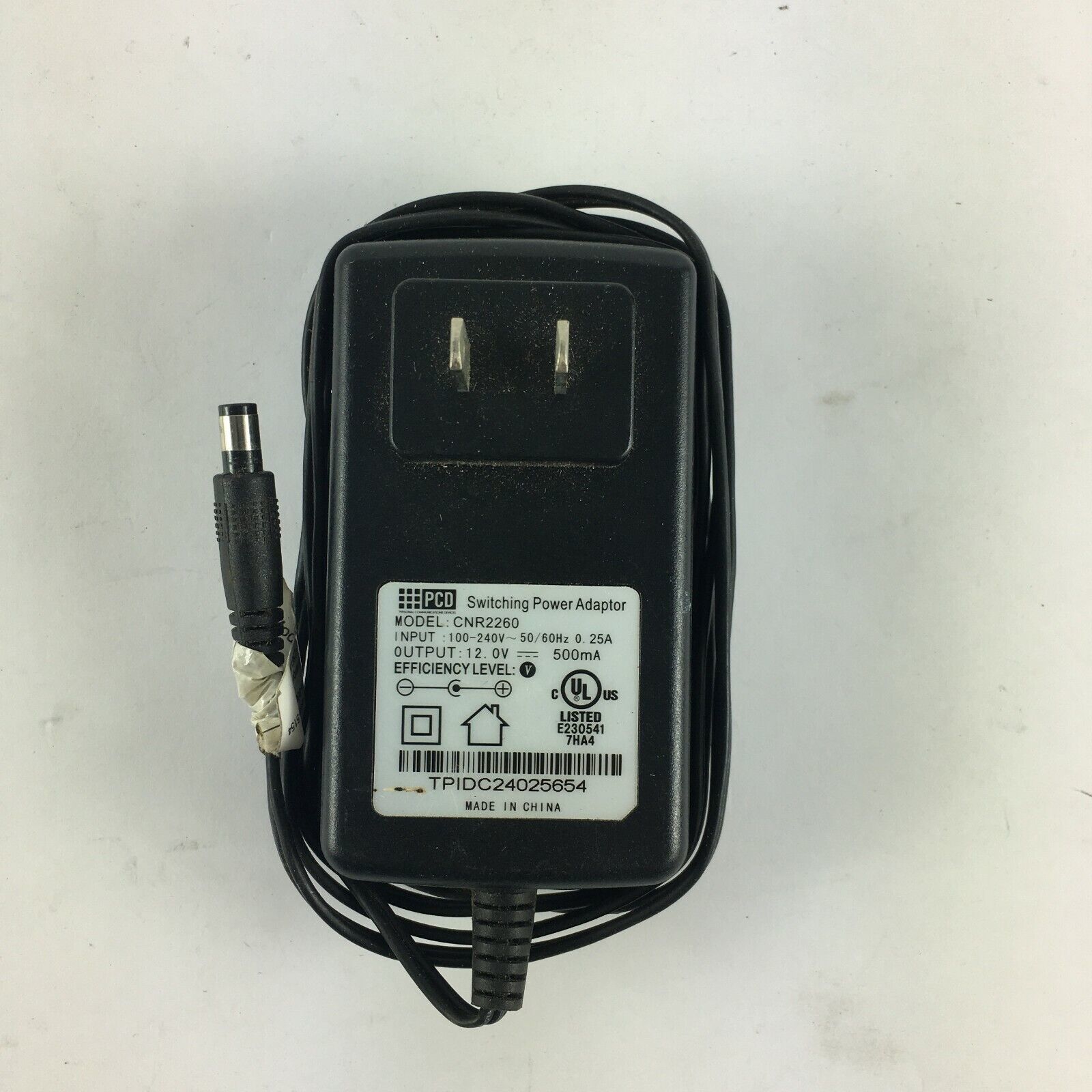 Genuine PCD CNR2260 E-5 Output 12V 500mA Power Supply Adapter A23 - $7.48