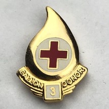 Red Cross Blood Donor Pin 3 Gallon Award - £9.34 GBP