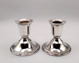 Vintage Pair Duchin Sterling Silver 2 7/8&quot;Tall  Candlesticks - £21.93 GBP