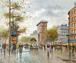 Art Giclee Printed Oil Painting Print Paris Saint Denis Arch Canvas - £7.43 GBP+