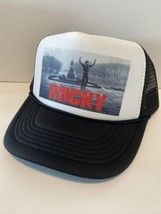 Vintage Rocky Hat Trucker Hat Black Classic Boxing Movie Cap New Unworn - £11.38 GBP