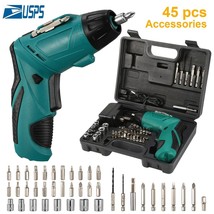 45 in 1 Power Tool Rechargeable Cordless Electric Screwdriver Drill Kit ... - £41.65 GBP