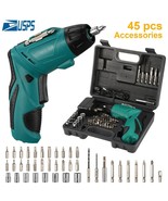 45 in 1 Power Tool Rechargeable Cordless Electric Screwdriver Drill Kit ... - £40.74 GBP