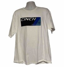 Cinch Jeans Men&#39;s XL Black White Blue Logo Short Sleeve T-Shirt Cowboy W... - £10.34 GBP