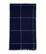 The Men&#39;s Store Paolo Mariani Wool/Cashmere Plaid Woven Scarf Blue-OS - $25.88