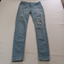 Levi's 710 Super Skinny Jeans Women's 28 Blue Denim Stretch Distressed (W30×L28) image 10