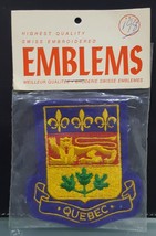 I) Quebec Canada Patch Badge Swiss Embroidered Crest Emblem Coat Shield - $5.93