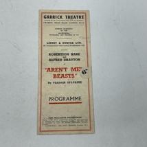 Playbill &#39;Theatre&#39; Programme Garrick Théâtre Aren &#39;T Hommes Beasts - $33.11