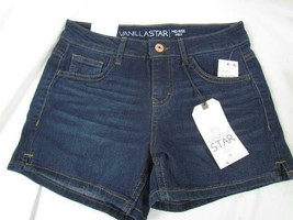 NWT Vanilla Star Black Mid Rise Mini Shorts Sz 0 Org $24.00 - £7.46 GBP