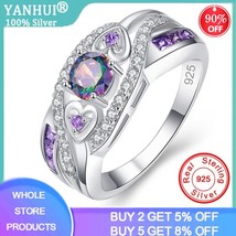 YANHUI  Fashion Women Wedding Jewelry Oval Heart Design Multicolor&amp;Purple White  - £18.20 GBP