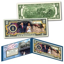 Donald &amp; Melania Trump Mount Rushmore July 4th Authentic U.S. $2 Bill - £10.93 GBP