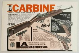 1967 Print Ad M-22 Carbine .22 Rifles & Pistols LA Distributors Brooklyn,NY - $10.08