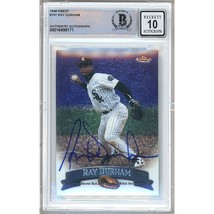 Ray Durham Chicago White Sox Autographed 1998 Topps Finest BAS BGS Auto 10 Slab - £78.79 GBP