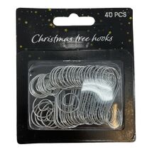 40 Piece Spiral Silver Christmas Tree Ornament Hooks for Decorations 1.5... - $9.20