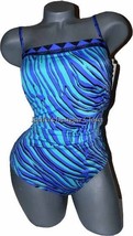 NWT GOTTEX designer swimsuit 14 Madagascar tummy control cobalt black slimming - £62.21 GBP