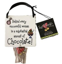 Suzy Toronto Wall Plaque Successful Woman Chocolate Decoration  - $10.77