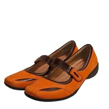 Naturalizer Womens Aesop Orange and Brown Leather Mary Jane Comfort Flat... - £23.67 GBP