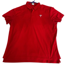 Tesla Motor Co. Red Size XL Golf Style Polo Button Front Shirt Embroider... - $26.55