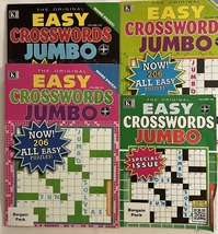 Lot of (4) Kappa The Original Easy Crosswords Jumbo Puzzle Books 2017-21  - £20.00 GBP