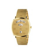 Gucci YA157409 Gold Dial Stainless Steel Unisex Watch - £1,048.42 GBP