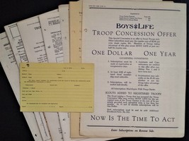 LOT 1940s vintage BOY SCOUTS bsa OATH and Blank FORMS and WWII AD ephemera - $68.26