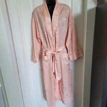 Victoria Secret Vintage Gold Label Pink Satin Long Belted Robe PS Women'... - $28.70
