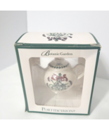 Portmeirion Botanic Garden Teapot Ornament w Box + Cord Mistletoe Butterfly - $455.16 MXN