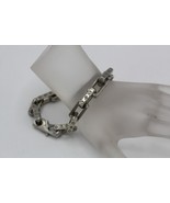 LOUIS VUITTON Monogram Chain Bracelet M64224 Silver-tone Brass Size Large - £364.43 GBP
